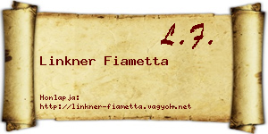 Linkner Fiametta névjegykártya